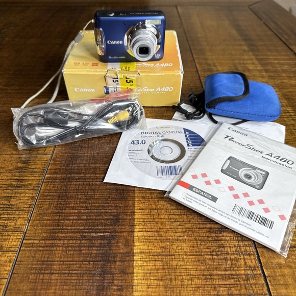 Canon Other - Canon PowerShot A480 Digital Camera 10MP 3.3X Optical Zoom TESTED Cables EUC